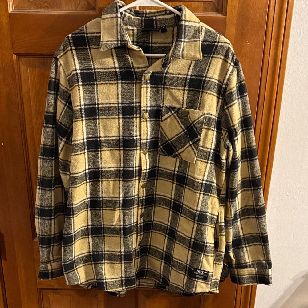 Men's Plaid Jacket in Black and Yellow